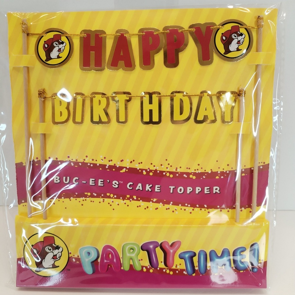 Buc-ee's Party Cake Topper Happy Birthday Beaver‎ Gas Station Fan